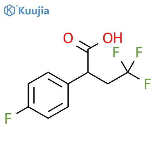 4,4,4-trifluoro-2-(4-fluorophenyl)butanoic acid structure