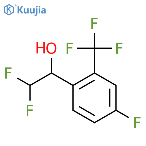 2,2-difluoro-1-4-fluoro-2-(trifluoromethyl)phenylethan-1-ol structure