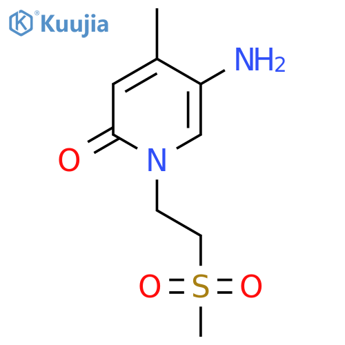 5-amino-1-(2-methanesulfonylethyl)-4-methyl-1,2-dihydropyridin-2-one structure