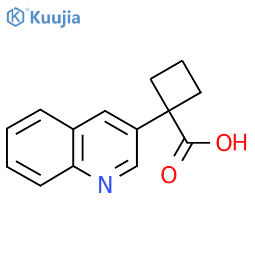 1-(quinolin-3-yl)cyclobutane-1-carboxylic acid structure