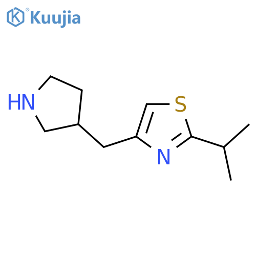2-(propan-2-yl)-4-(pyrrolidin-3-yl)methyl-1,3-thiazole structure