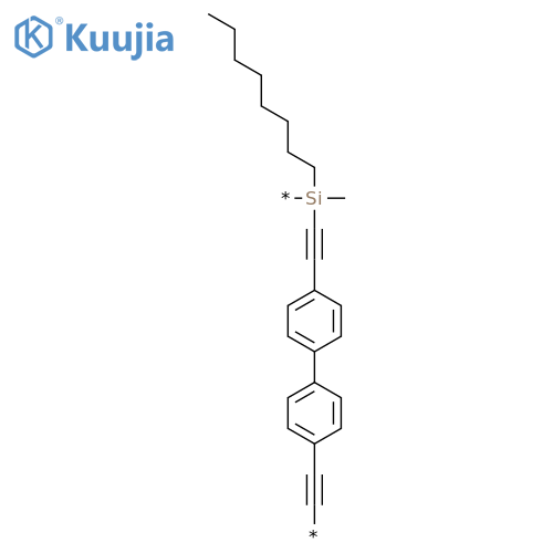 Poly[(methyloctylsilylene)-1,2-ethynediyl[1,1'-biphenyl]-4,4'-diyl-1,2-ethynediyl] structure