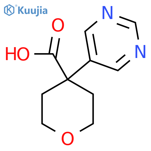 4-(Pyrimidin-5-yl)oxane-4-carboxylic acid structure