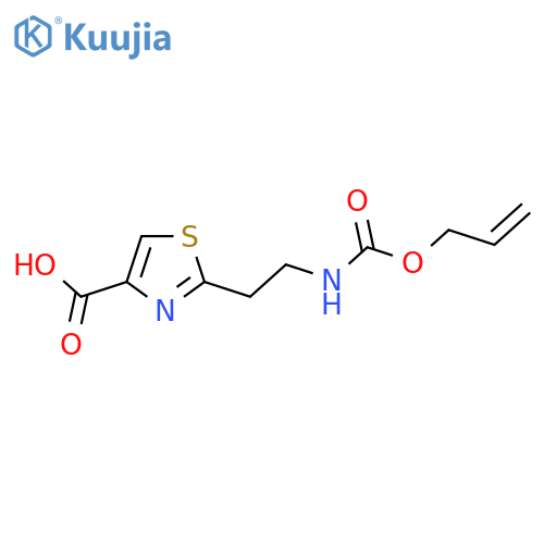 2-(2-{(prop-2-en-1-yloxy)carbonylamino}ethyl)-1,3-thiazole-4-carboxylic acid structure