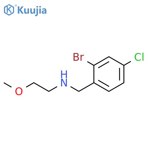Benzenemethanamine, 2-bromo-4-chloro-N-(2-methoxyethyl)- structure