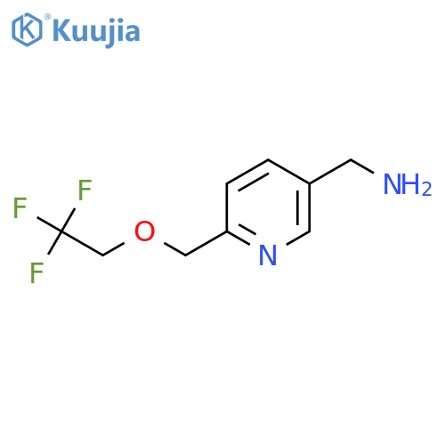 {6-(2,2,2-trifluoroethoxy)methylpyridin-3-yl}methanamine structure