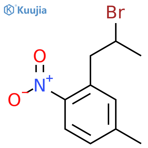 2-(2-bromopropyl)-4-methyl-1-nitrobenzene structure