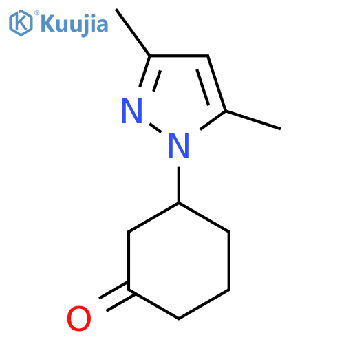 3-(3,5-Dimethyl-1H-pyrazol-1-yl)cyclohexan-1-one structure