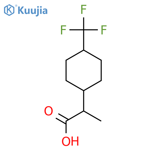 2-[4-(Trifluoromethyl)cyclohexyl]propanoic acid structure