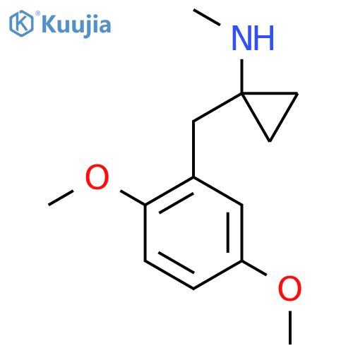 1-(2,5-dimethoxyphenyl)methyl-N-methylcyclopropan-1-amine structure