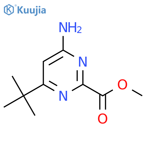 Methyl 4-amino-6-tert-butylpyrimidine-2-carboxylate structure