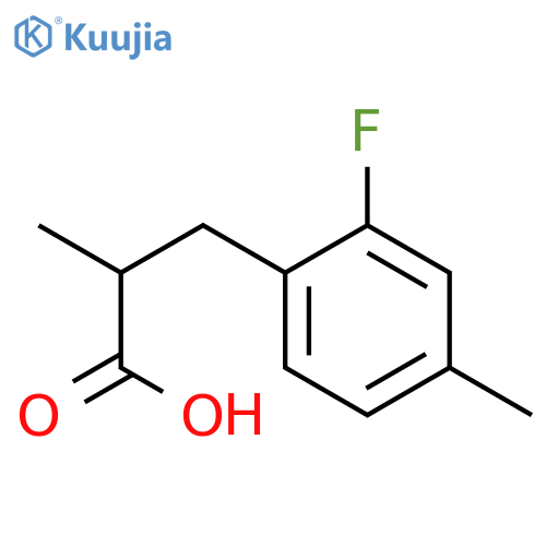 3-(2-fluoro-4-methylphenyl)-2-methylpropanoic acid structure
