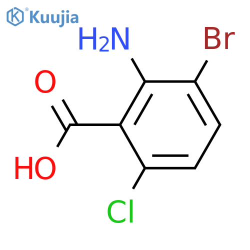 2-Amino-3-bromo-6-chlorobenzoic acid structure