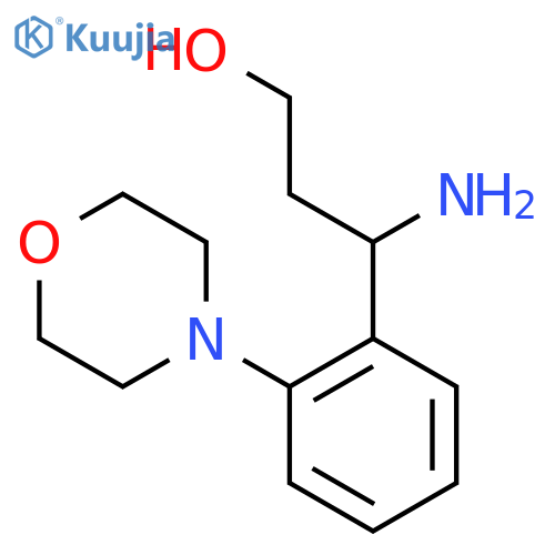 3-amino-3-2-(morpholin-4-yl)phenylpropan-1-ol structure