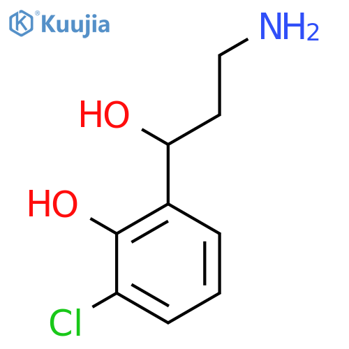 2-(3-amino-1-hydroxypropyl)-6-chlorophenol structure