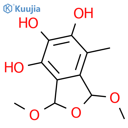 1,3-dihydro-4,5,6-trihydroxy-1,3-dimethoxy-7-methylisobenzofuran structure