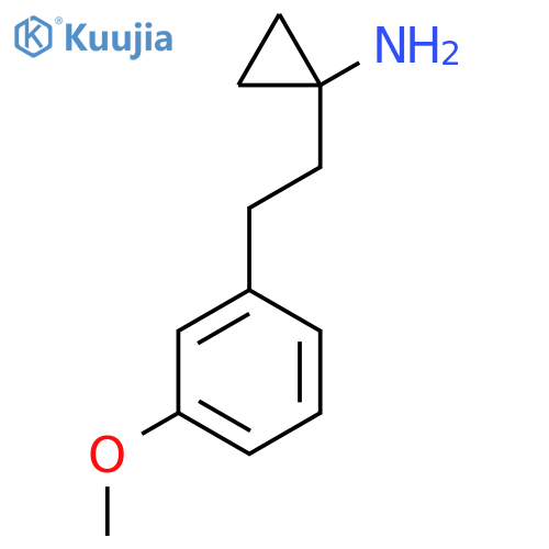 1-2-(3-methoxyphenyl)ethylcyclopropan-1-amine structure