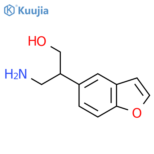 3-amino-2-(1-benzofuran-5-yl)propan-1-ol structure