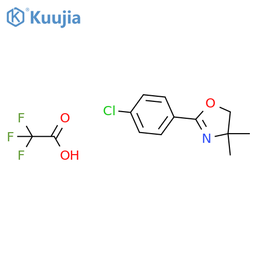 Oxazole, 2-(4-chlorophenyl)-4,5-dihydro-4,4-dimethyl-, trifluoroacetate structure