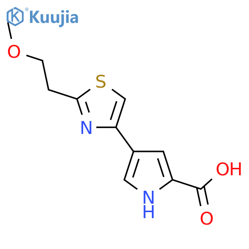 4-[2-(2-methoxyethyl)-1,3-thiazol-4-yl]-1H-pyrrole-2-carboxylic acid structure