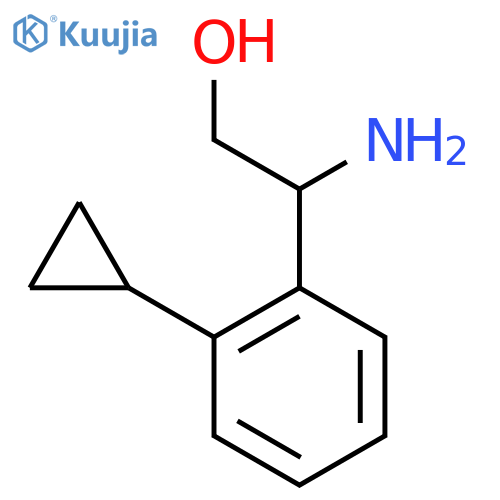 2-amino-2-(2-cyclopropylphenyl)ethan-1-ol structure