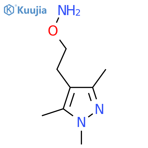 O-2-(trimethyl-1H-pyrazol-4-yl)ethylhydroxylamine structure