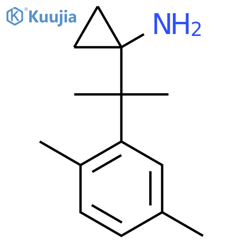 1-2-(2,5-dimethylphenyl)propan-2-ylcyclopropan-1-amine structure