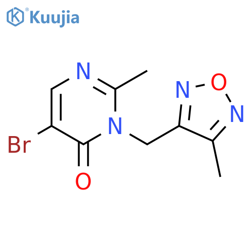 5-Bromo-2-methyl-3-(4-methyl-1,2,5-oxadiazol-3-yl)methyl-3,4-dihydropyrimidin-4-one structure