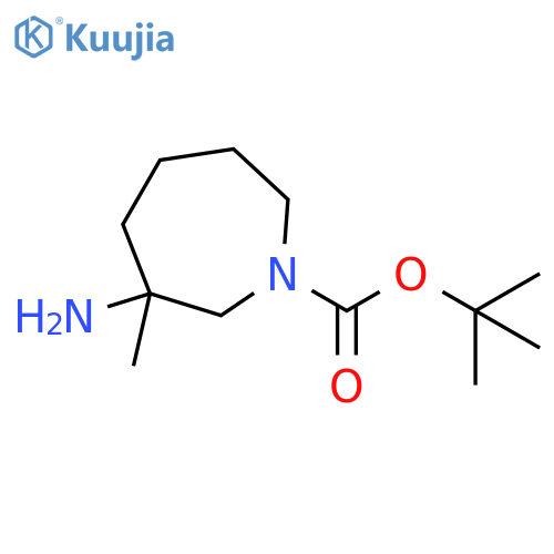 tert-butyl 3-amino-3-methyl-azepane-1-carboxylate structure