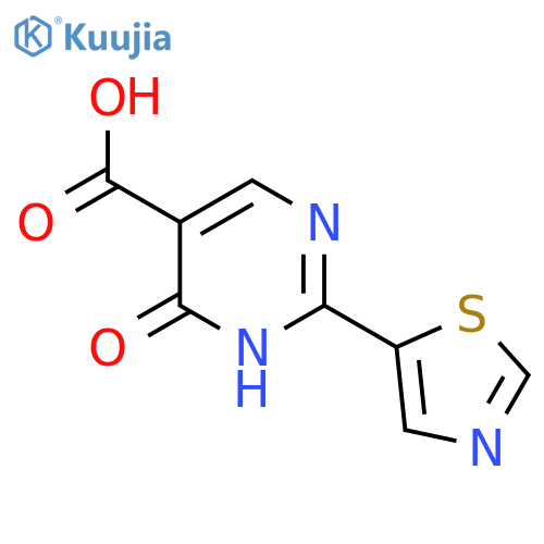 6-Oxo-2-(1,3-thiazol-5-yl)-1,6-dihydropyrimidine-5-carboxylic acid structure