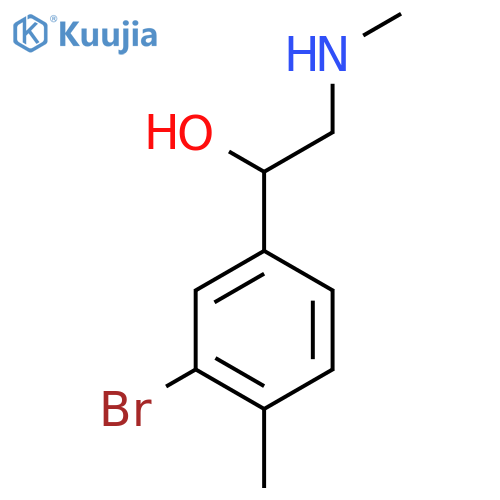 1-(3-bromo-4-methylphenyl)-2-(methylamino)ethan-1-ol structure
