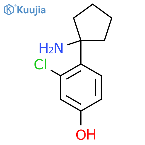 4-(1-aminocyclopentyl)-3-chlorophenol structure