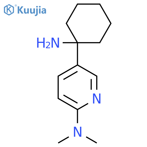 5-(1-aminocyclohexyl)-N,N-dimethylpyridin-2-amine structure
