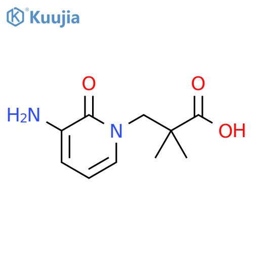 3-(3-amino-2-oxo-1,2-dihydropyridin-1-yl)-2,2-dimethylpropanoic acid structure