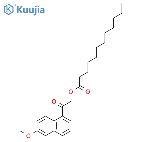 Dodecanoic acid, 2-(6-methoxy-1-naphthalenyl)-2-oxoethyl ester structure