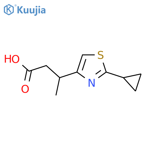 3-(2-cyclopropyl-1,3-thiazol-4-yl)butanoic acid structure