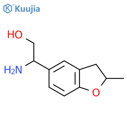 2-amino-2-(2-methyl-2,3-dihydro-1-benzofuran-5-yl)ethan-1-ol structure