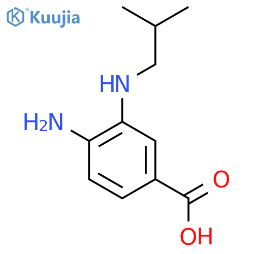 4-amino-3-(2-methylpropyl)aminobenzoic acid structure