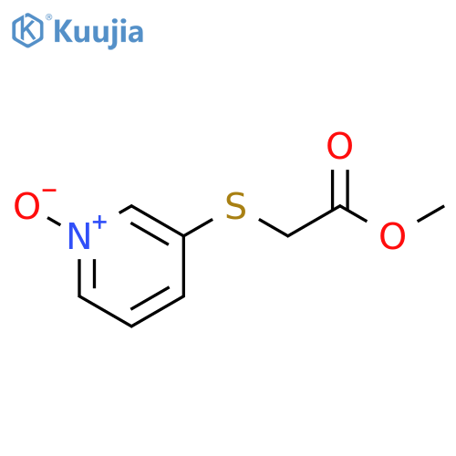 Acetic acid,2-[(1-oxido-3-pyridinyl)thio]-, methyl ester structure