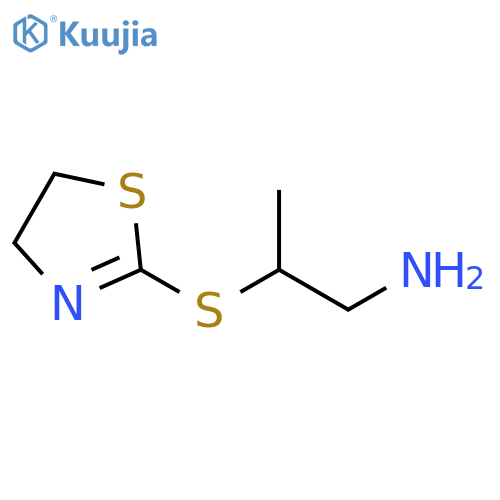 2-(4,5-dihydro-1,3-thiazol-2-ylsulfanyl)propan-1-amine structure