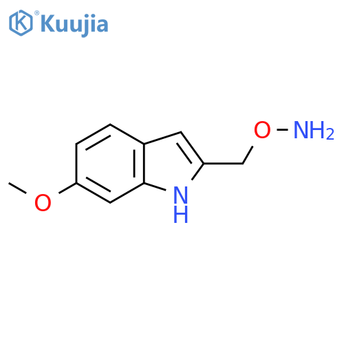 O-(6-methoxy-1H-indol-2-yl)methylhydroxylamine structure