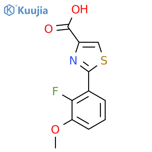 2-(2-fluoro-3-methoxyphenyl)-1,3-thiazole-4-carboxylic acid structure