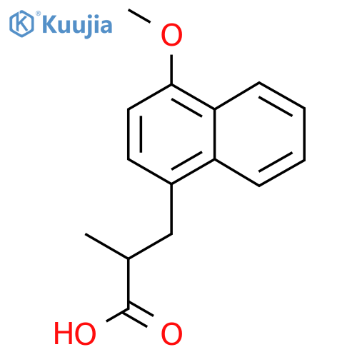 3-(4-methoxynaphthalen-1-yl)-2-methylpropanoic acid structure