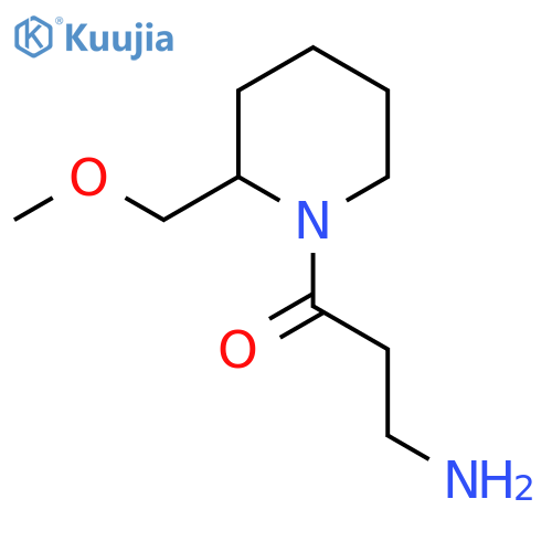 3-Amino-1-(2-(methoxymethyl)piperidin-1-yl)propan-1-one structure