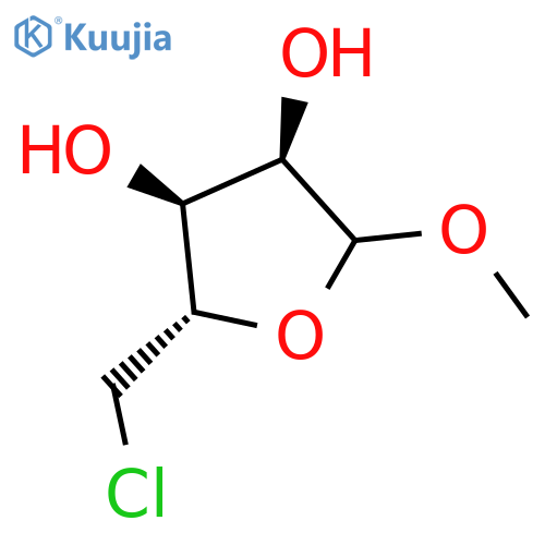 D-Ribofuranoside, methyl 5-chloro-5-deoxy- structure