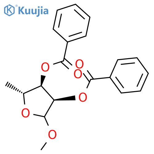 D-Ribofuranoside, methyl 5-deoxy-, dibenzoate structure