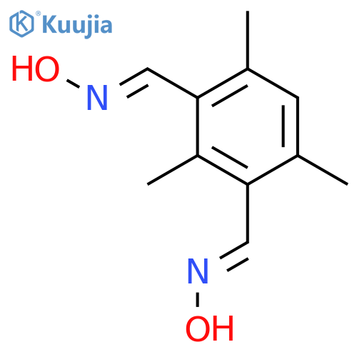 (E)-N-({3-[(1E)-(hydroxyimino)methyl]-2,4,6-trimethylphenyl}methylidene)hydroxylamine structure