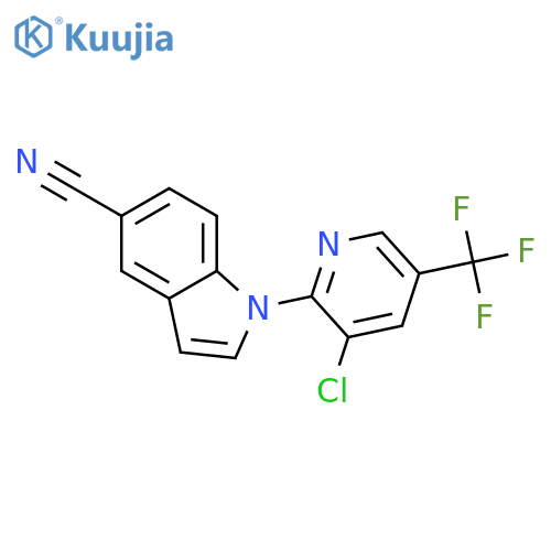 1H-INDOLE-5-CARBONITRILE, 1-[3-CHLORO-5-(TRIFLUOROMETHYL)-2-PYRIDINYL]- structure