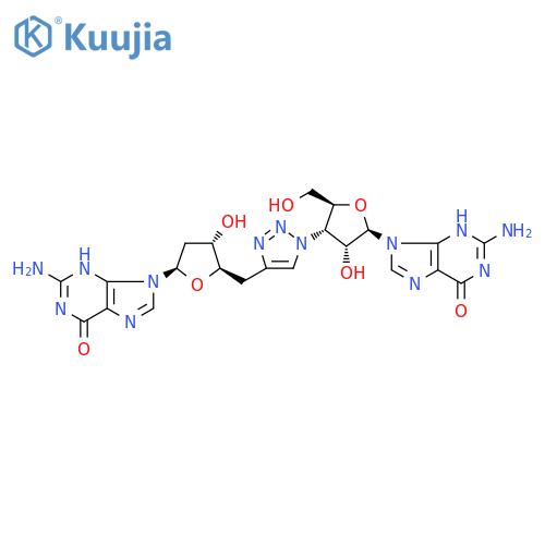 3'-De(phosphinicooxy)guanylyl-1H-1,2,3-triazole-1,4-diyl-(3'→5')-2',5'-dideoxy-guanosine structure