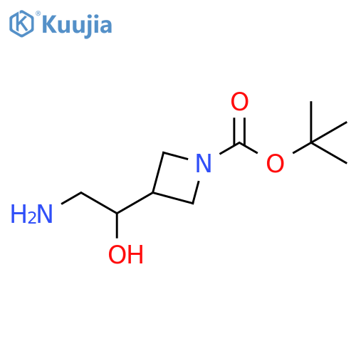 Tert-butyl 3-(2-amino-1-hydroxyethyl)azetidine-1-carboxylate structure